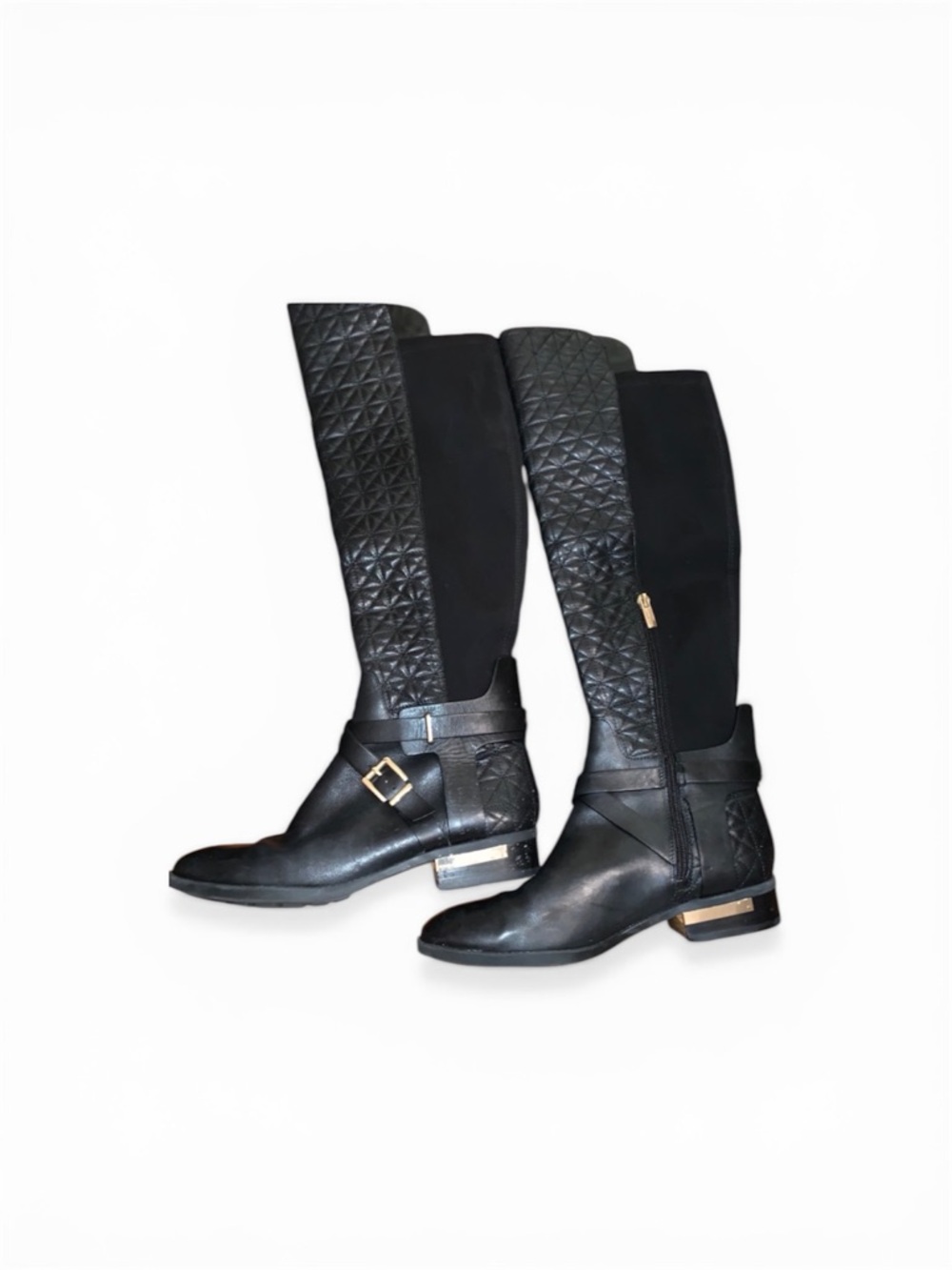 Vince Camuto Black Quilted Over-the-Knee Boots